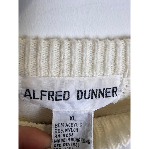 Vintage Knit Sweater with Flowers & Argyle - XL - Picture 3 of 6